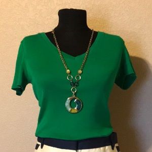 Merona Green Ultimate V-Neck Tee Sz XS